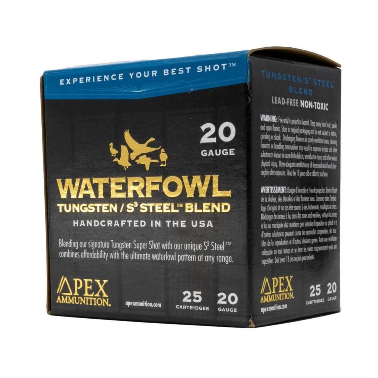 Apex Ammunition Waterfowl TSS & Steel Shotshells 20GA 3" 1-1/8OZ #8 & #3 25/Ct