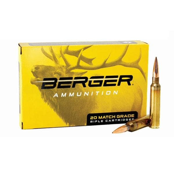 Berger Elite Hunter Rifle Ammunition 6MM Creedmoor 108GR HPBT 2931 FPS 20/Ct