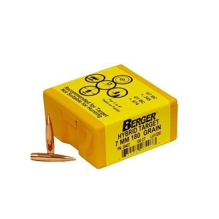 Berger Hybrid Target Bullets 7MM .284" 180 Gr HPBT 100/Ct