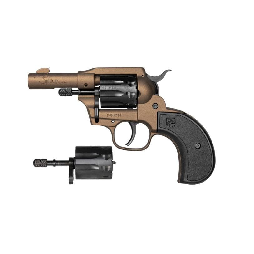 Diamondback Firearms Sidekick Revolver - Midnight Bronze | .22LR / .22MAG | 3" Barrel | 9RD | Birds Head Grip