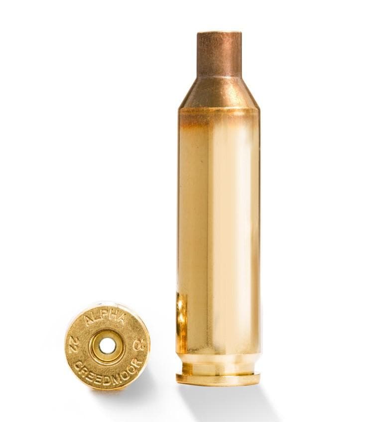Alpha Munitions Ultra Premium Unprimed Brass Cartridge Cases .22 Creedmoor - Small Rifle Primer 100/Ct