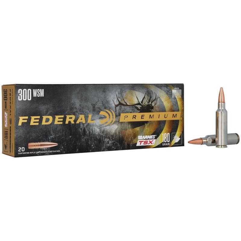 Federal Barnes TSX Rifle Ammunition .300 WSM 180GR 2980 FPS 20/Ct