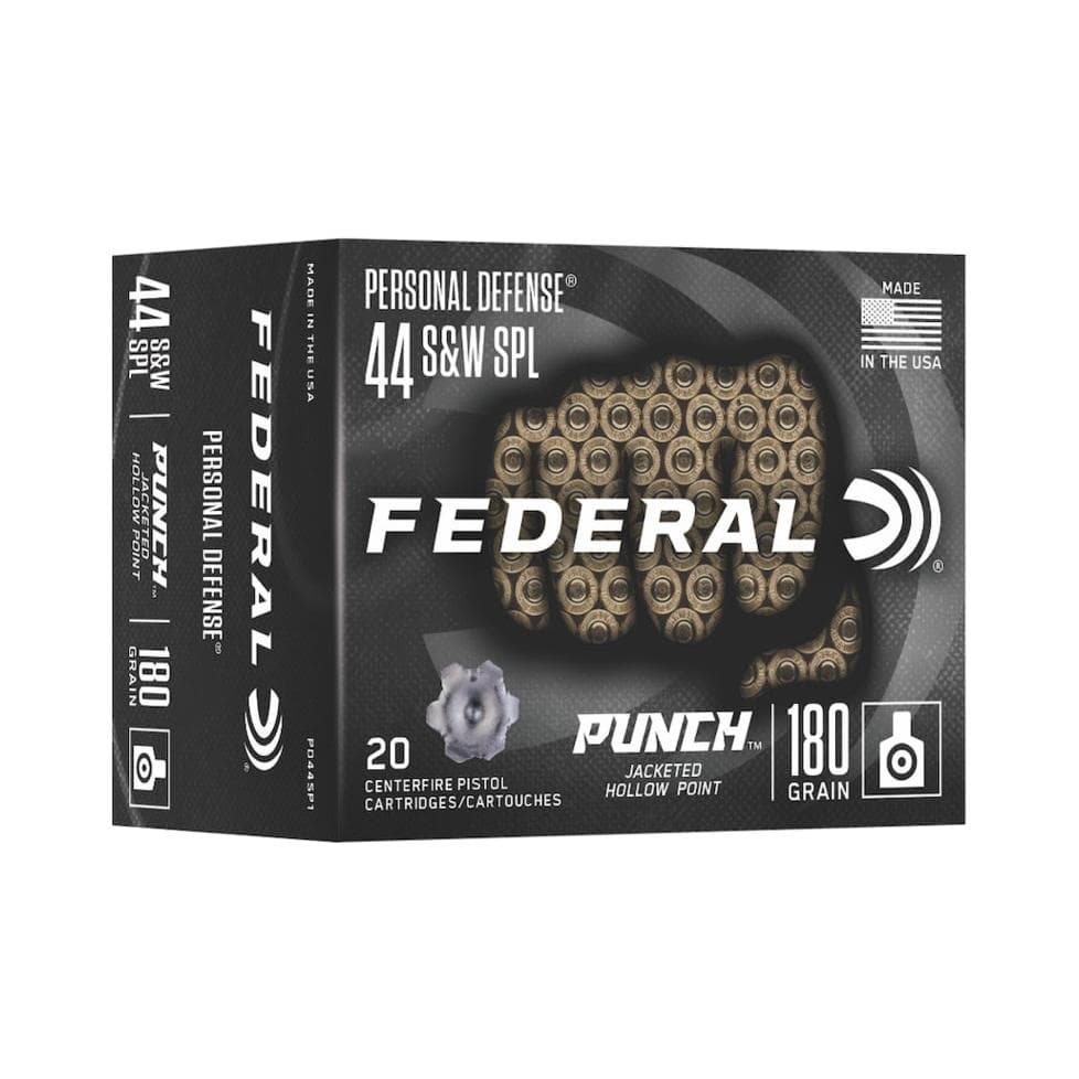 Federal Punch Handgun Ammunition .44 S&W 180 Gr JHP 20/Ct