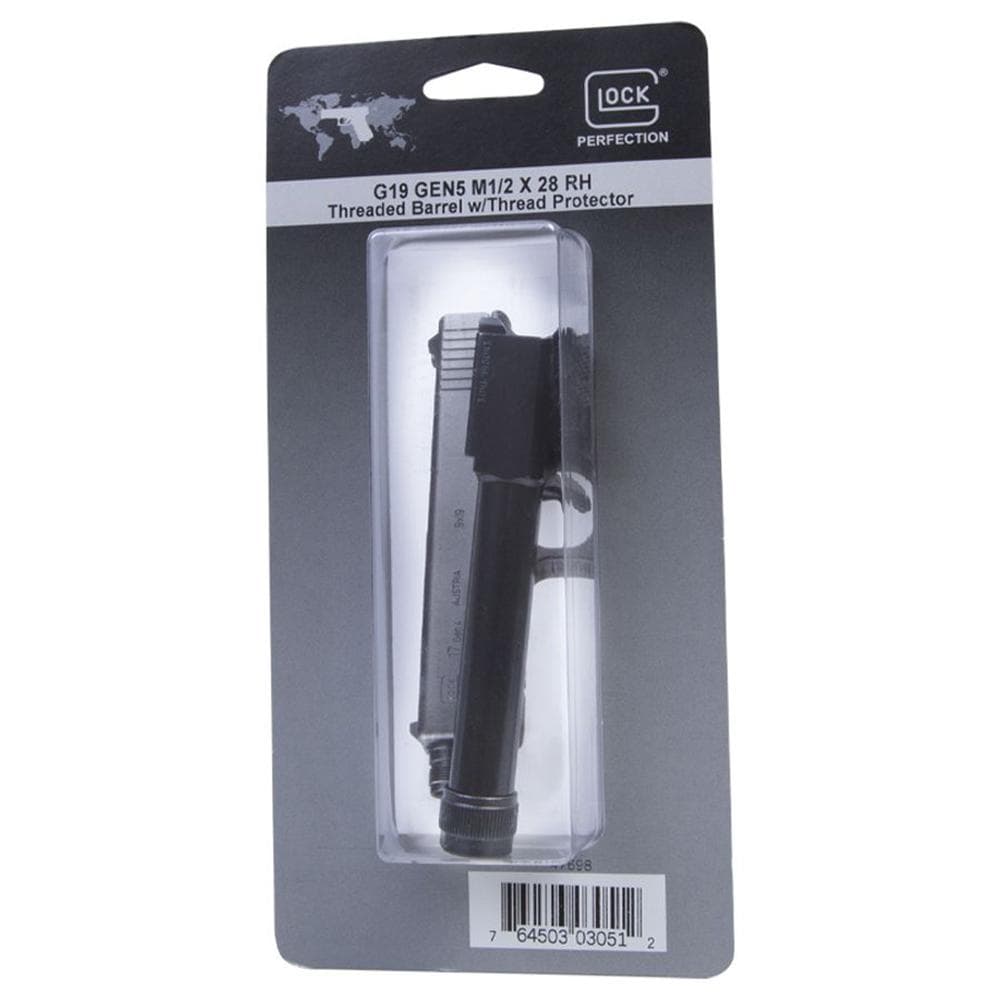 Glock Factory 19/19X/45 Gen5 Handgun Barrel RH 9MM Luger 1/2X28 Threaded Black