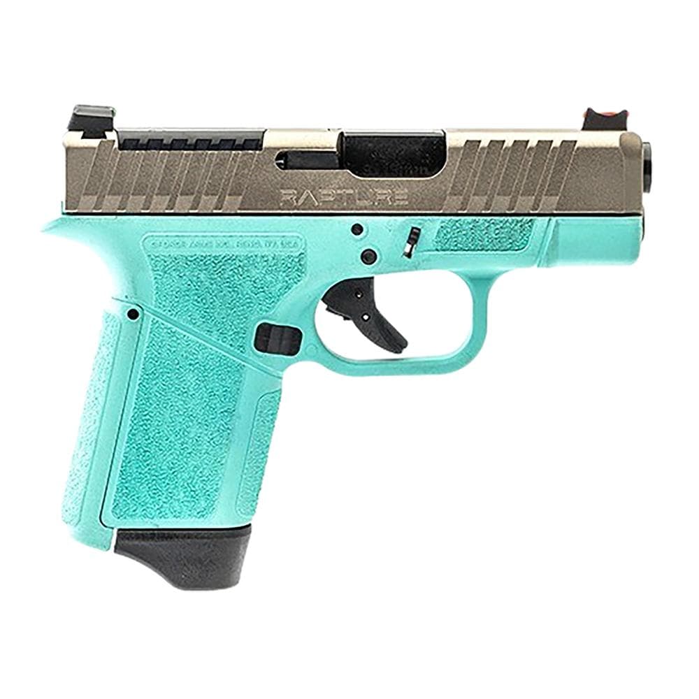 Gforce Arms GF9 Rapture Subcompact or Handgun 9MM Luger 12RD Magazine 3.25" Barrel Robin's Egg Frame Nickel Slide