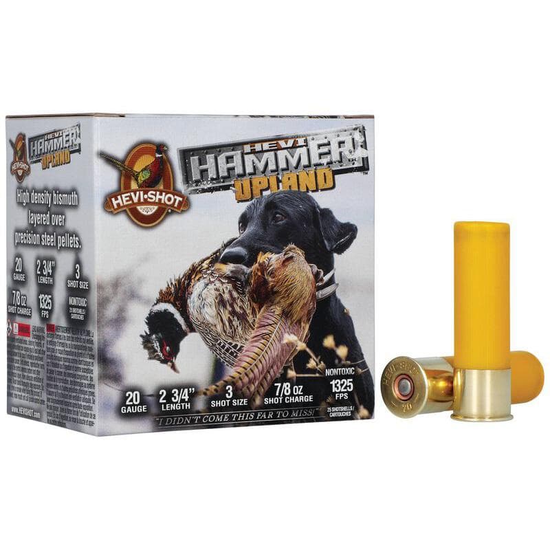 HEVI-SHOT HEVI Hammer Upland Shotshells 20GA 2-3/4" 1OZ 1325 FPS #3 25/Ct