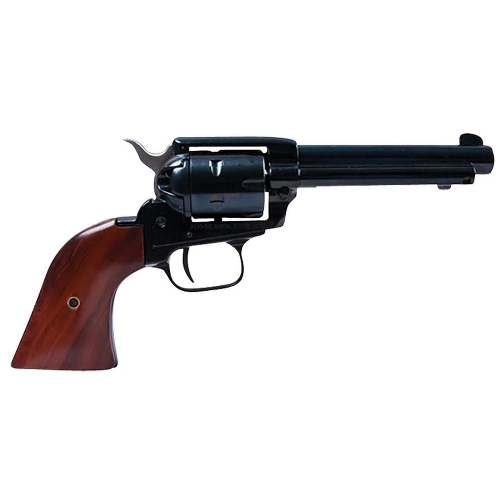 Heritage Rough Rider Handgun .22 LR 6RD Capacity 6.5" Barrel Black with Wood Grip and 1776 Leather Holster