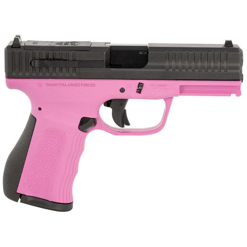 FMK Mach 9 Handgun 9MM Luger 10RD Magazine(1) 4" Barrel Optic Ready Pink Frame