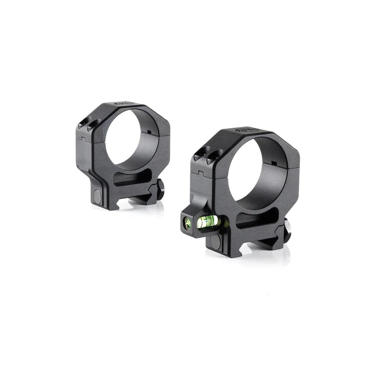RPM Precision 30MM High (1.25'') Scope Rings with Co-Linear Bubble Level