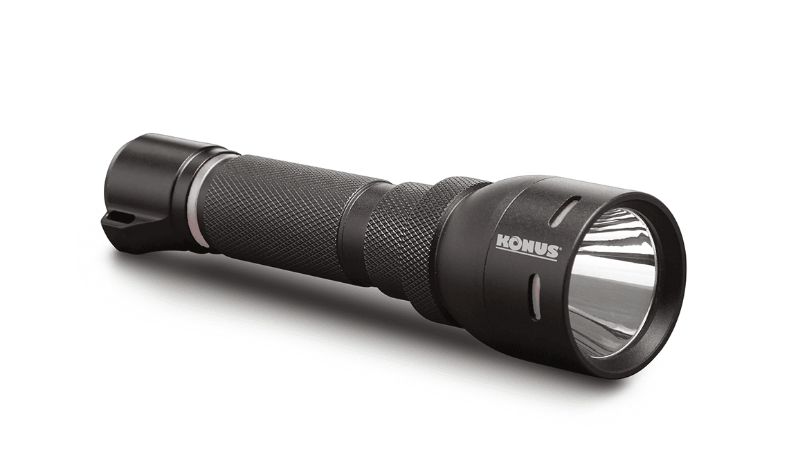 Konus Rechargeable Tactical Flashlight W Remote Switch / Mount Ring - 1000 Lumens