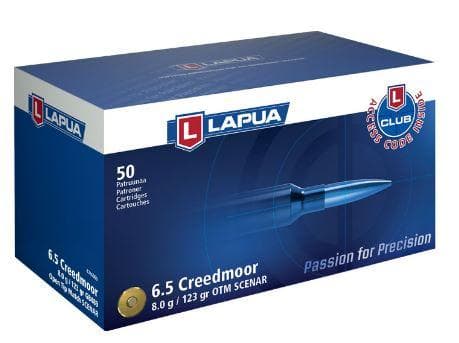 Lapua 6.5 Creedmoor 123 Gr Scenar OTM Ammunition 50 Rounds
