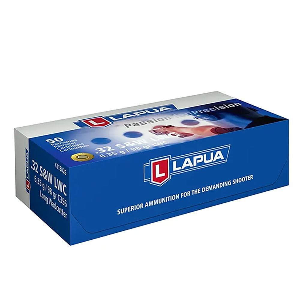 Lapua LWC Pistol Ammo 32 S&W Long 98GR 787 FPS 50/Ct