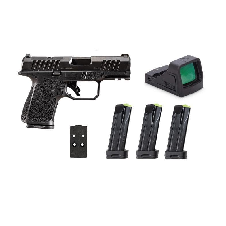 Rost Martin RM1S Handgun 9MM Luger 10(4)rd Magazines 3.6" Barrel Black Black Viridian Red Dot Pistol Case CA Compliant