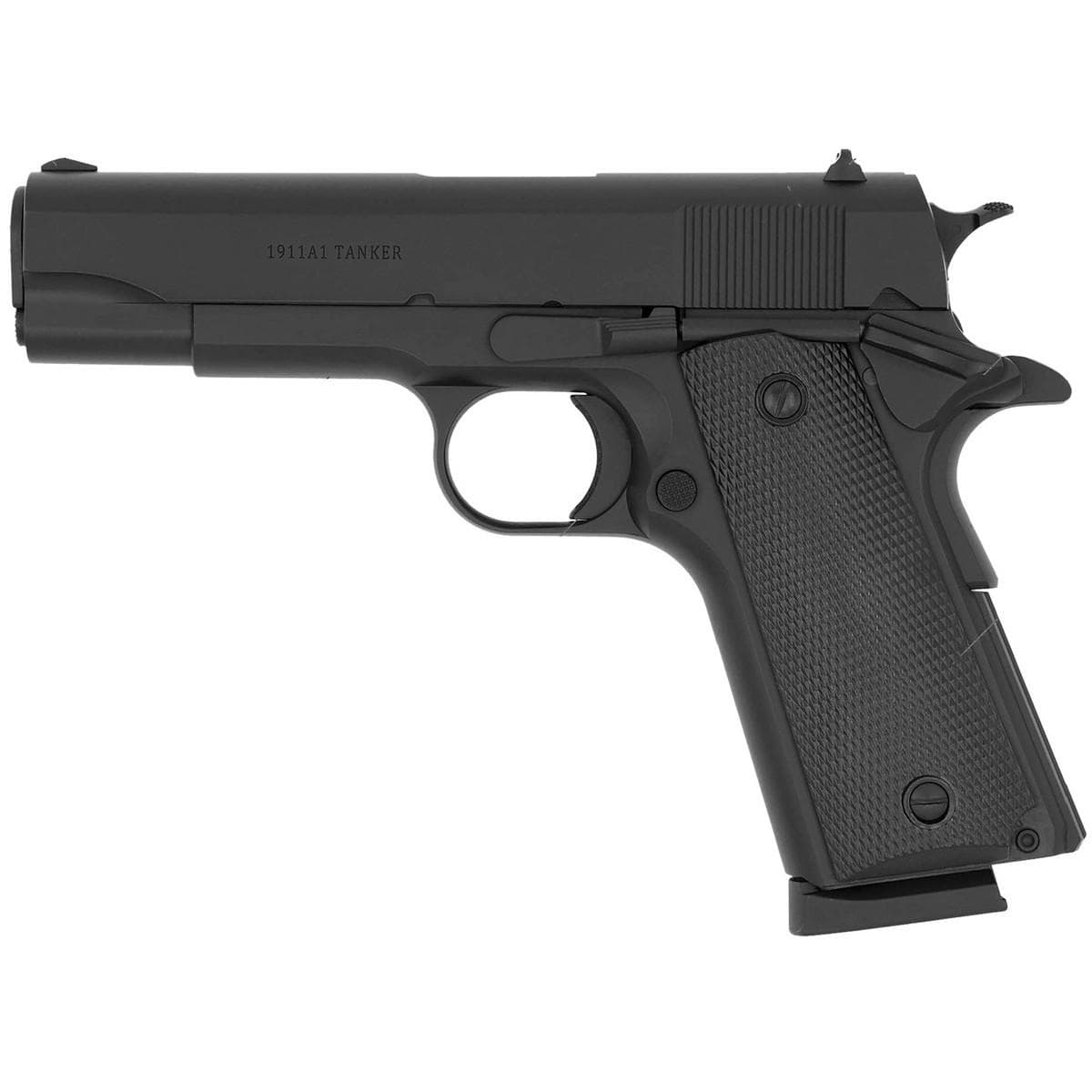 Tisas 1911A1 Tanker 45ACP 7RD Magazine (2) 4.25'' Barrel Black Cerakote Finish