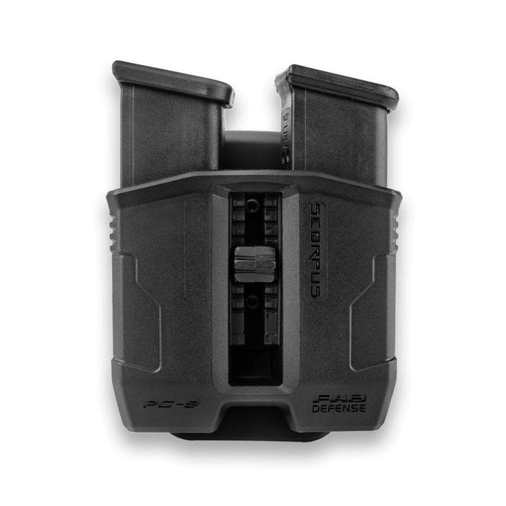 Fab Defense PG Double Magazine Pouch for Glock 9MM with Paddle and Belt Loop