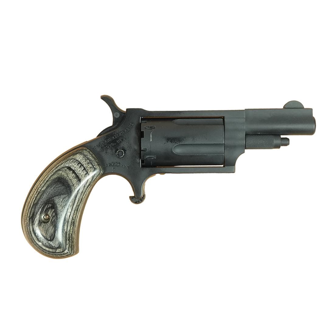 NAA 22M Mini Revolver Handgun .22 Magnum 5RD Capacity 1.625" Barrel Grey Cerakote with Silver & Black Grip