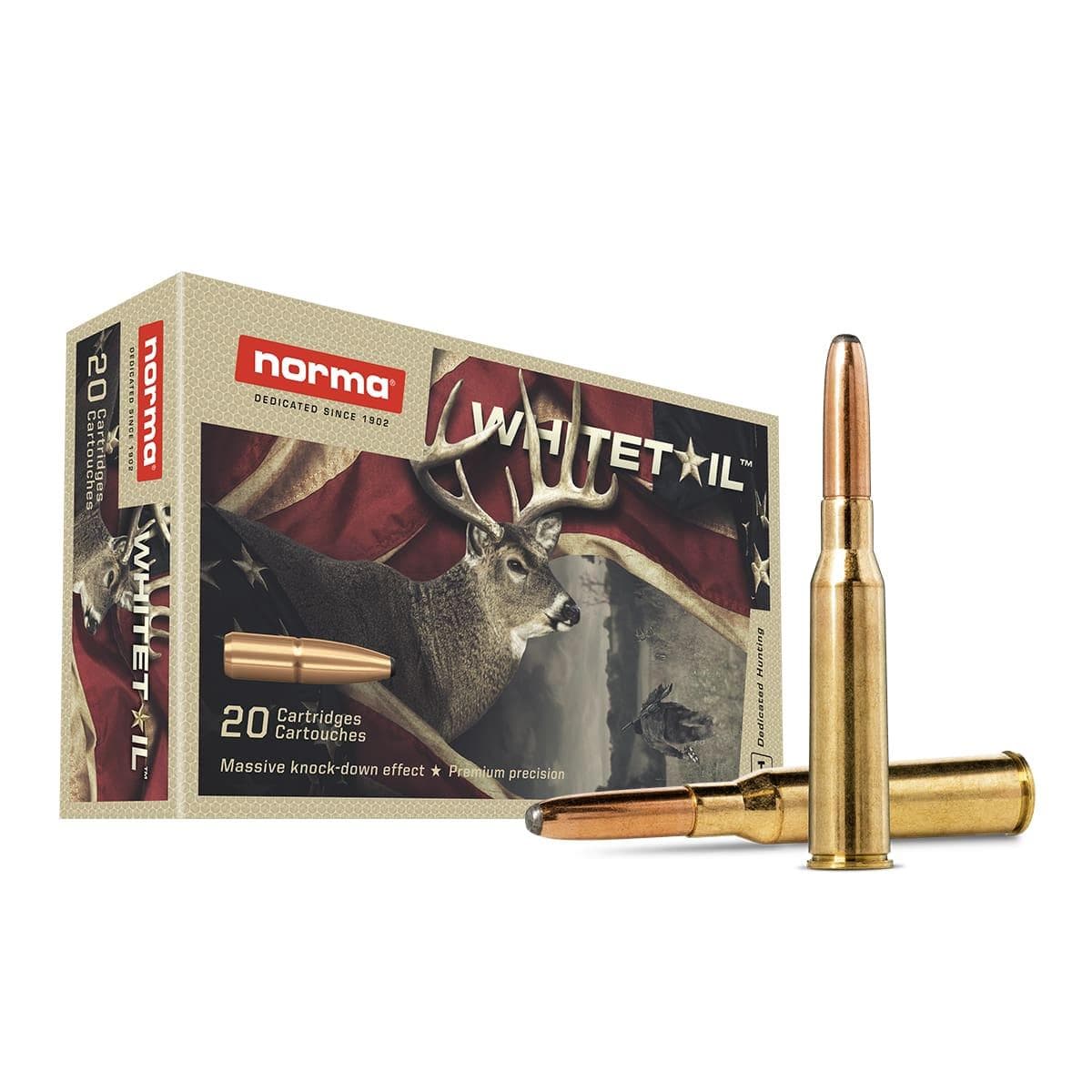 Norma Whitetail Rifle Ammunition 7.7 Jap 174GR PSP 2493 FPS 20/Ct