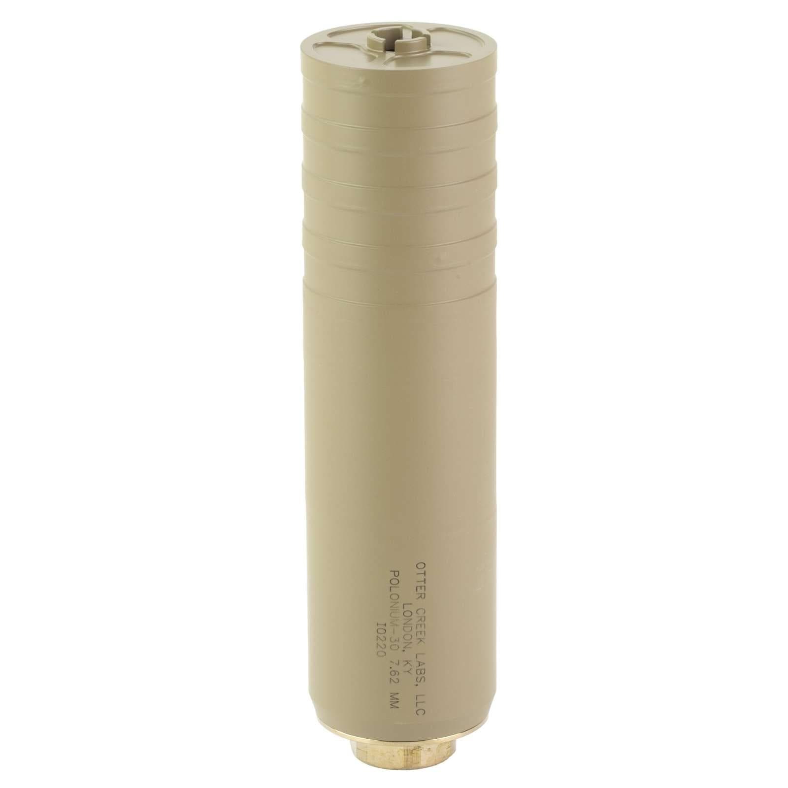 Otter Creek Labs Polonium 30 Direct Thread Suppressor 7.62 Cal 1.62 Diameter 5.8" Length FDE