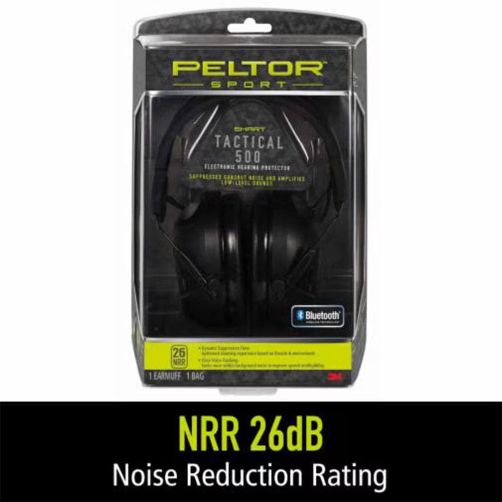 Peltor Sport Tactical 500 Electronic Ear Muffs 26DB Black