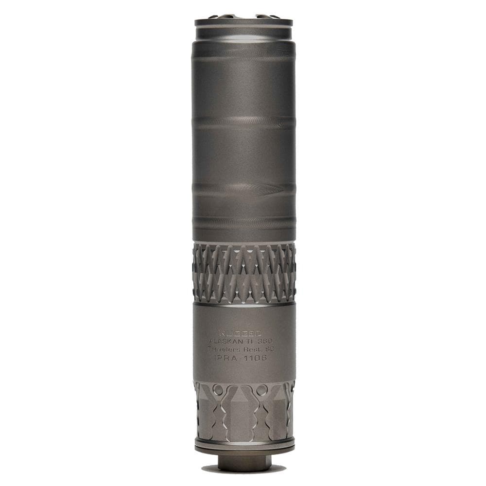 Rugged Alaskan360 Ti Suppressor Taper Lock 9MM Luger to .338 Lapua
