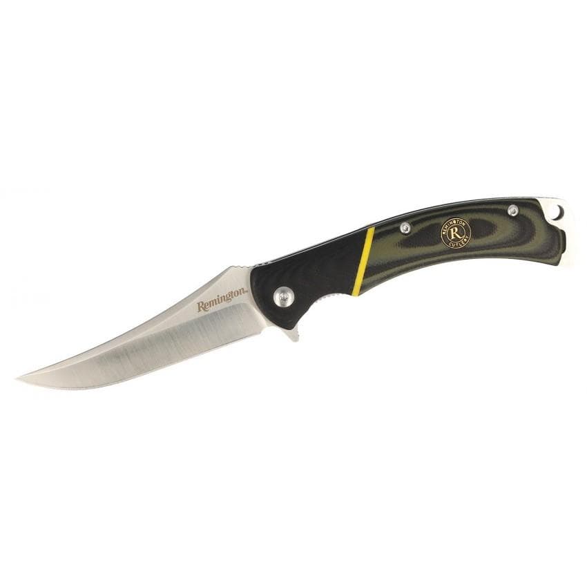 Remington Hunter Folding Knife 4" Trailing Point Blade Green