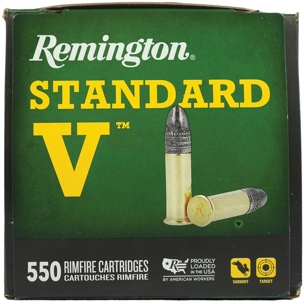 Remington Standard Velocity Rimfire Ammunition .22LR 38GR LRN 1080 FPS 550/Ct