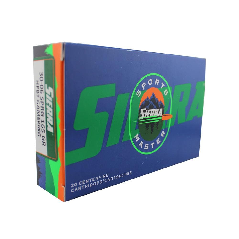 Sierra Sports Master Gameking Rifle Ammunition .30-06 Sprg 165GR HPBT 20/Ct