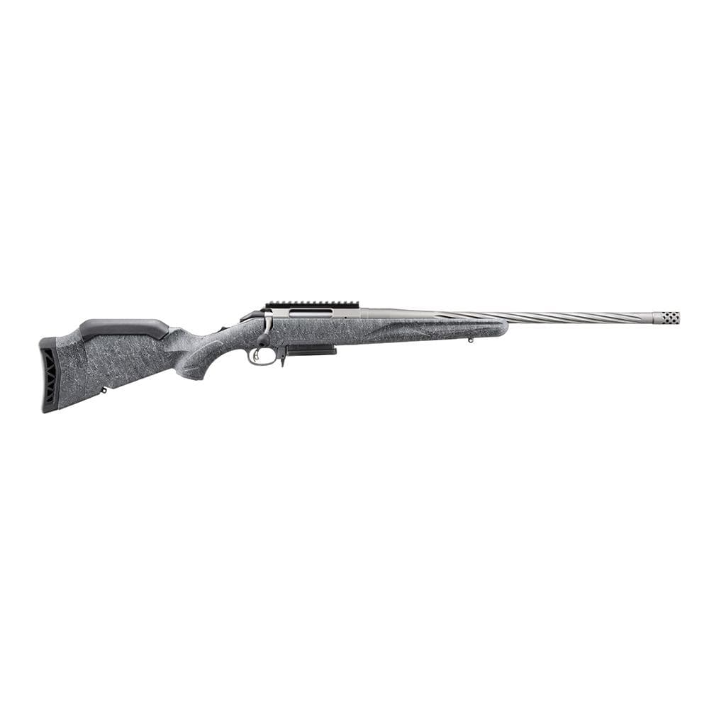 Ruger American Rifle Gen II 243 Win 3RD Magazine 20" Fluted Threaded Barrel Gray Splatter Stock