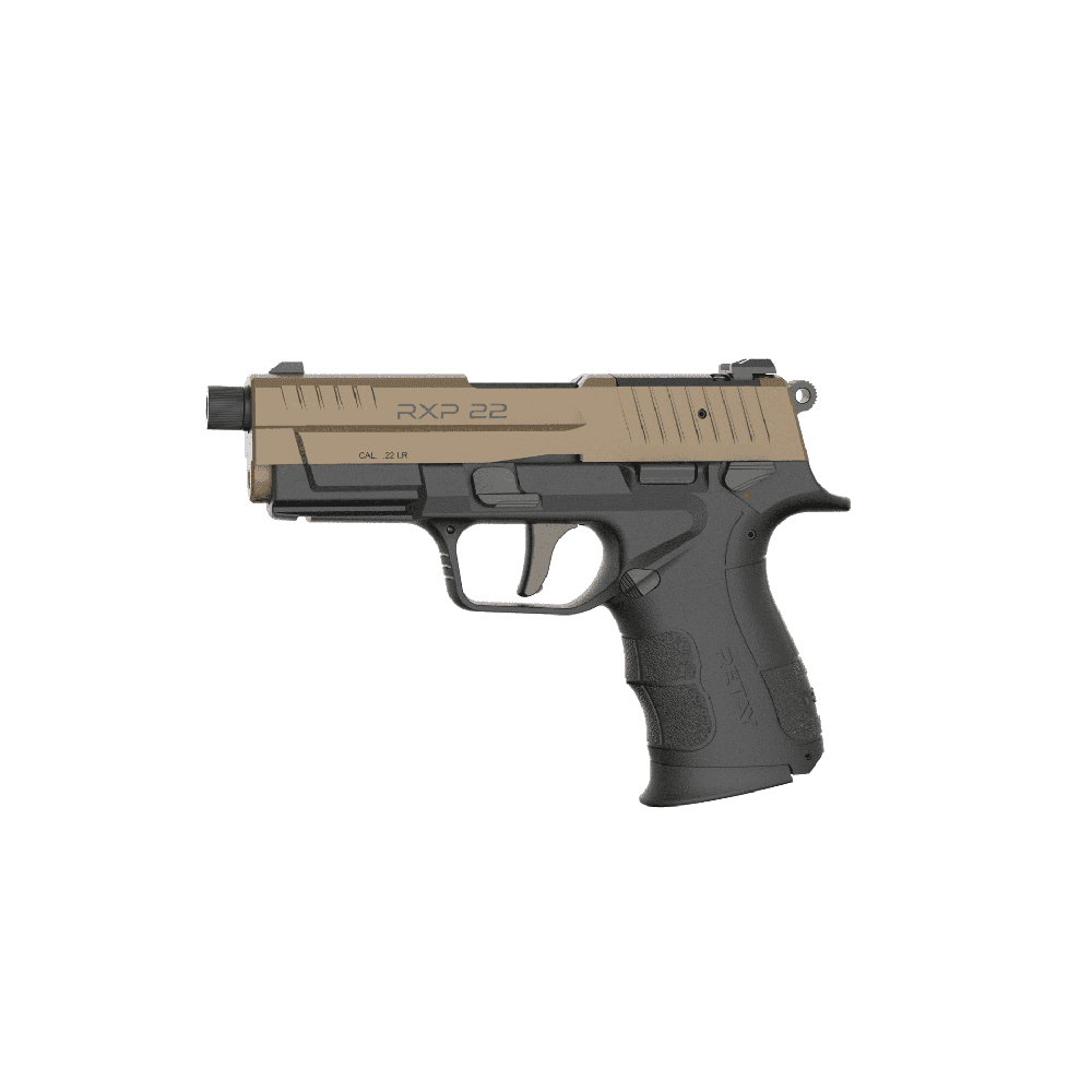 Retay RXP22 Handgun .22 LR 13RD Magazines(2) 4" Threaded Barrel FDE Slide/Black Frame