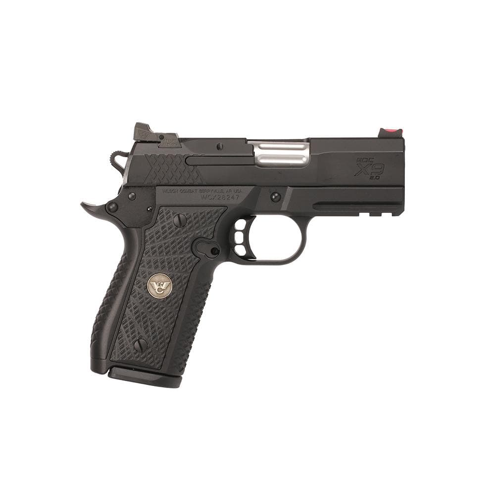 Wilson Combat EDC X9 2.0 Handgun 9MM Luger 15RD Magazine(2) 3.25" Barrel Lightrail Armor-Tuff Slide Anodize Frame