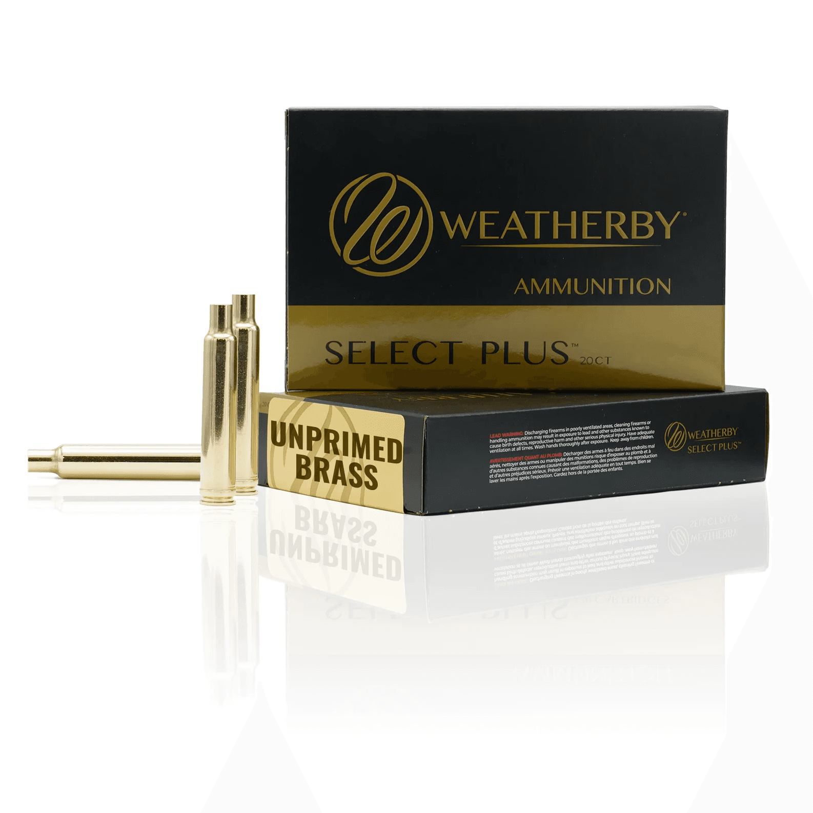 Weatherby Unprimed Brass Rifle Cartridges 20/Ct 7MM Wby