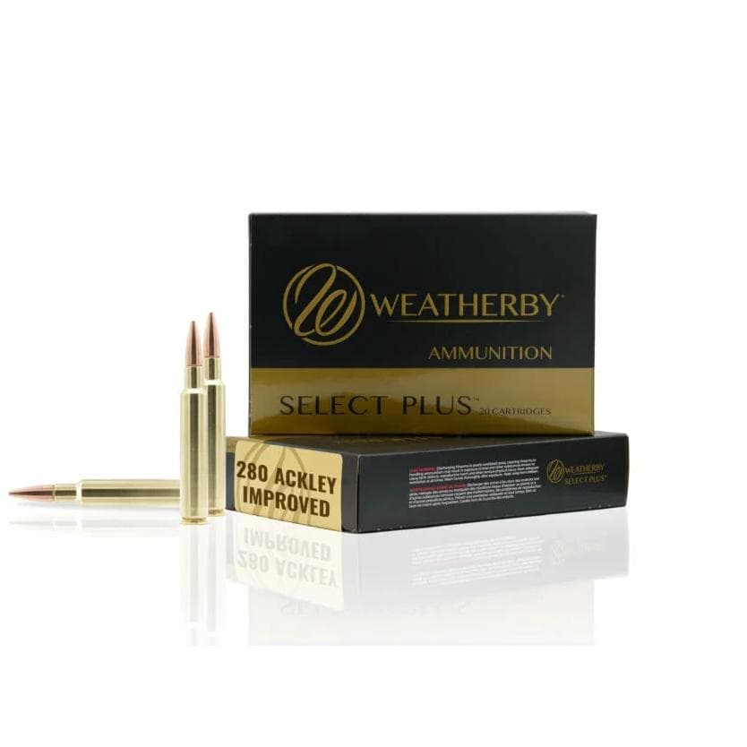 Weatherby Select Plus Classic Hybrid Rifle Ammunition .280 Ackley Improved 168 Gr JHP 20/Ct
