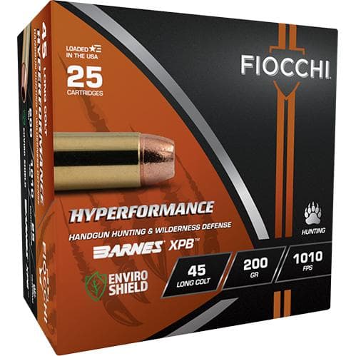 Fiocchi Hyperformance Hunt Handgun Ammunition 45 LC 200GR HP 1010 FPS 25/Ct