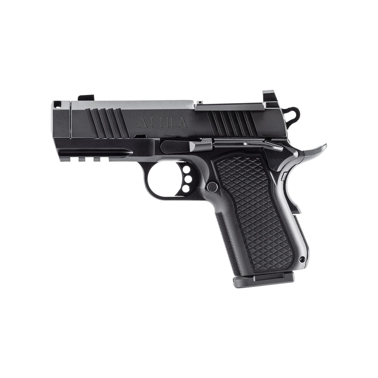 Alpha Foxtrot AF1911-Attila MOS Handgun 9MM Luger 10RD Magazine(1) 3.5" Comp Barrel DLC Black
