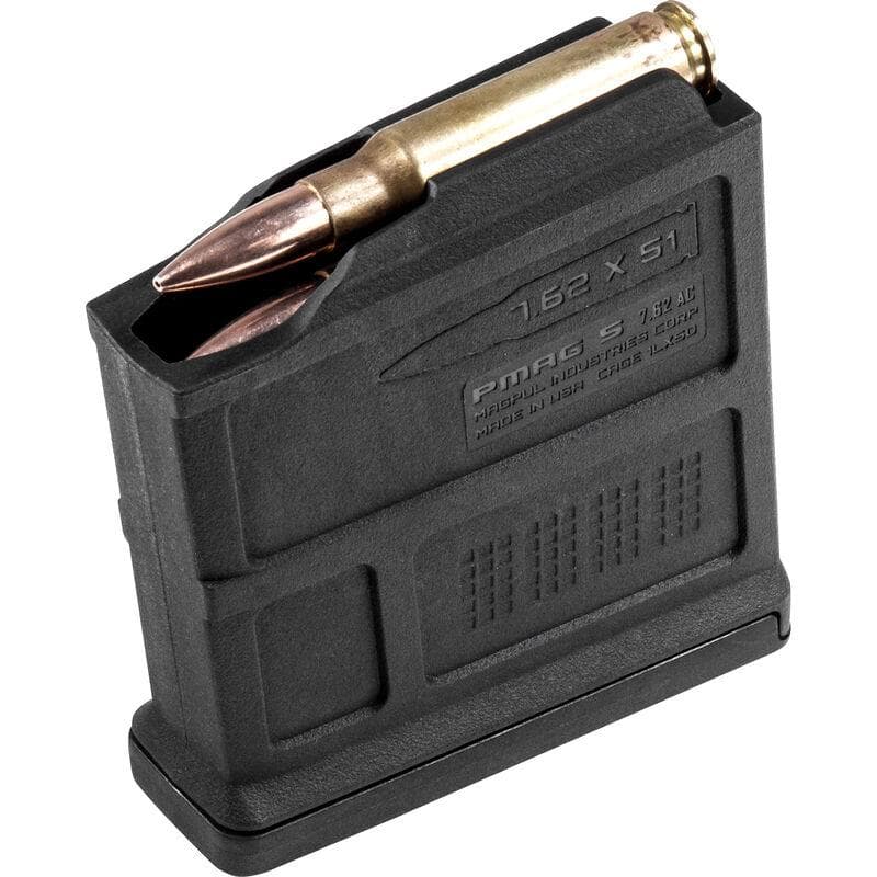 Magpul MAG549-BLK PMAG 7.62 AICS Short Action Rifle Magazine Black 7.62X51MM NATO 5/Rd