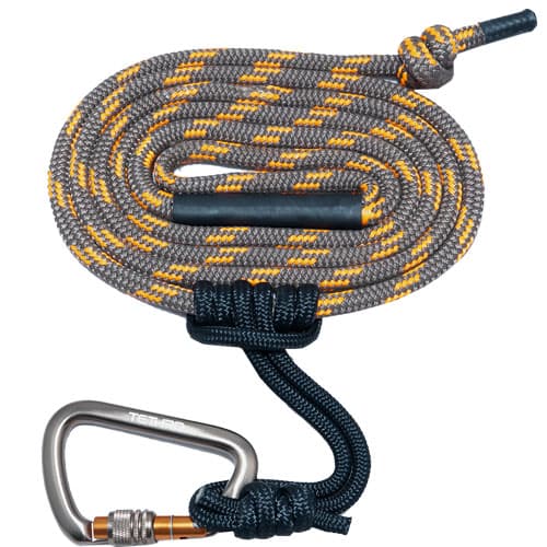 Tethrd 11MM TREE/Lineman 8' - W/Carabiner Orange
