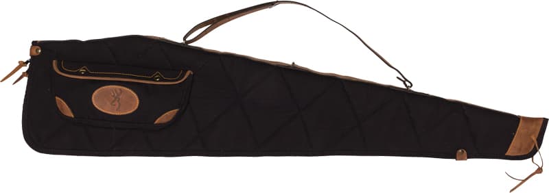 Browning LONA Canvas GUN CASE - 48" Scoped Black/Brown TRIM