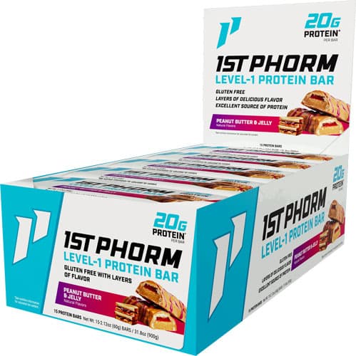1ST Phorm Level 1 BAR Peanut - Butter & Jelly 15 BARS