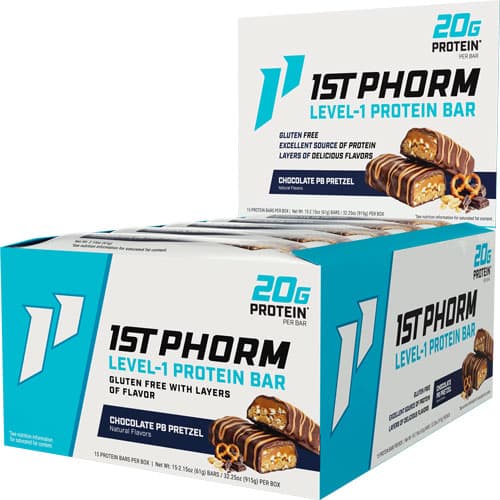 1ST Phorm Level 1 BAR - Chocolate PB Pretzel 15 BARS