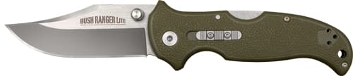 Cold Steel Bush Ranger Lite Rocker Lock Knife - 3-1/2" Satin Blade OD Green GFN
