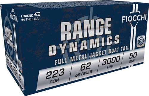 Fiocchi Rifle Shooting Dynamics Rifle Ammunition .223 Rem 62 Gr Fmjbt 3000 FPS 50/Rd