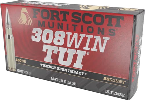 FORT Scott 308 WIN 150GR TUI - Solid Copper 20RD 10BX/CS