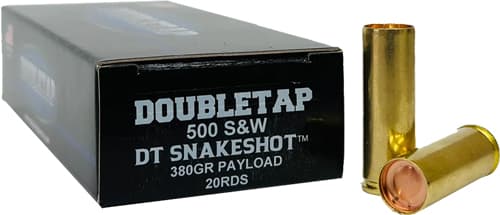 Double Tap DT Snake Shot Handgun Ammunition .500 S&W 380GR #9 Shot 1000 FPS 20/Ct