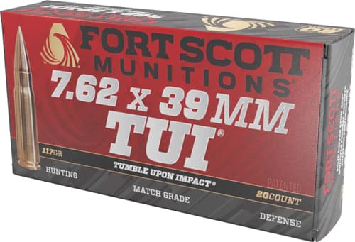 FORT Scott 7.62X39 117GR TUI - Solid Copper 20RD 10BX/CS