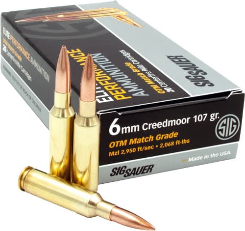 AMMO 6MM Creedmoor 107GR Elite Match Grade OTM 2950 FPS20/CT