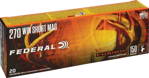 Federal Fusion Rifle Ammunition .270 WSM 150 Gr BTSP 3060 FPS - 20/Ct