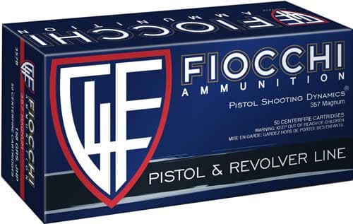 Fiocchi Pistol Shooting Dynamics Handgun Ammunition .357 MAG 158 Gr JHP 1220 FPS 50/Rd
