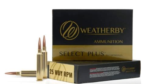 Weatherby Select Plus Hornady SST Rifle Ammunition 25 Wby RPM 117GR PT 3150 FPS 20/Ct