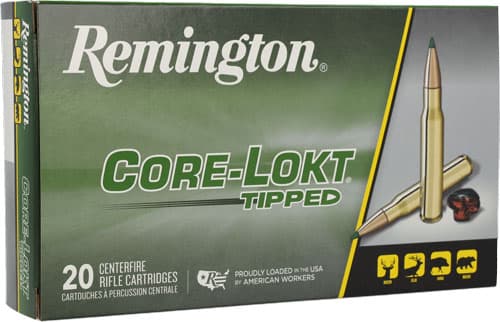 Remington Core-Lokt Tipped Rifle Ammunition .30-06 Sprg 180GR PT 2745 FPS 20/Ct
