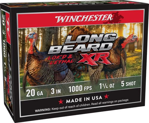 Winchester Long Beard XR Shotshells 20 Ga 3" 1-1/4OZ 1000 FPS #5 10/Ct